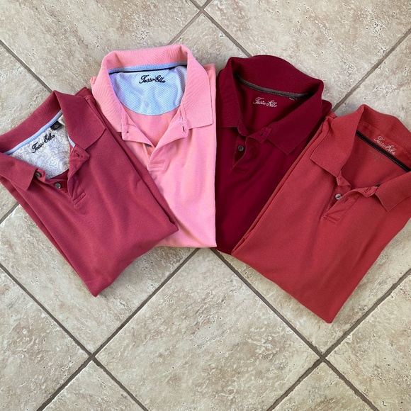 TASSO ELBA MEN'S POLOS (SET OF FOUR):PRE-OWNED LARGE - Picture 1 of 16